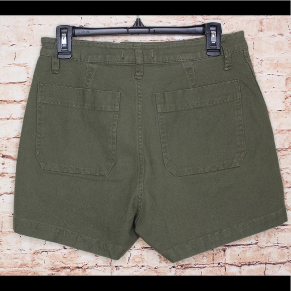 Madewell | Emmett High Waisted Shorts Loden Green - Picture 7 of 9